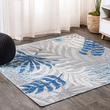 Tropics Palm Leaves Indoor/outdoor Area Rug